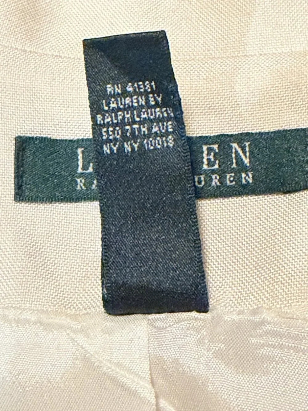 Vtg Ralph Lauren LRL Blazer Jacket 12 100% Silk Ivory Cream Lined Utility Safari